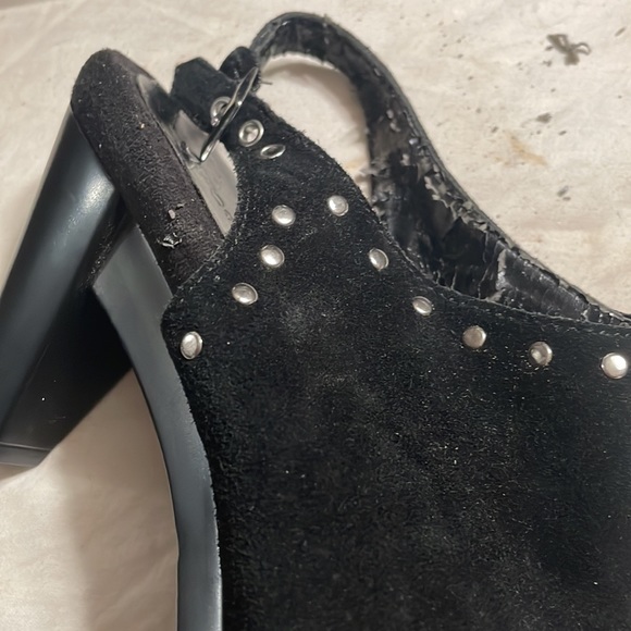Aerosoles Black Suede Open Toe - Picture 4 of 5